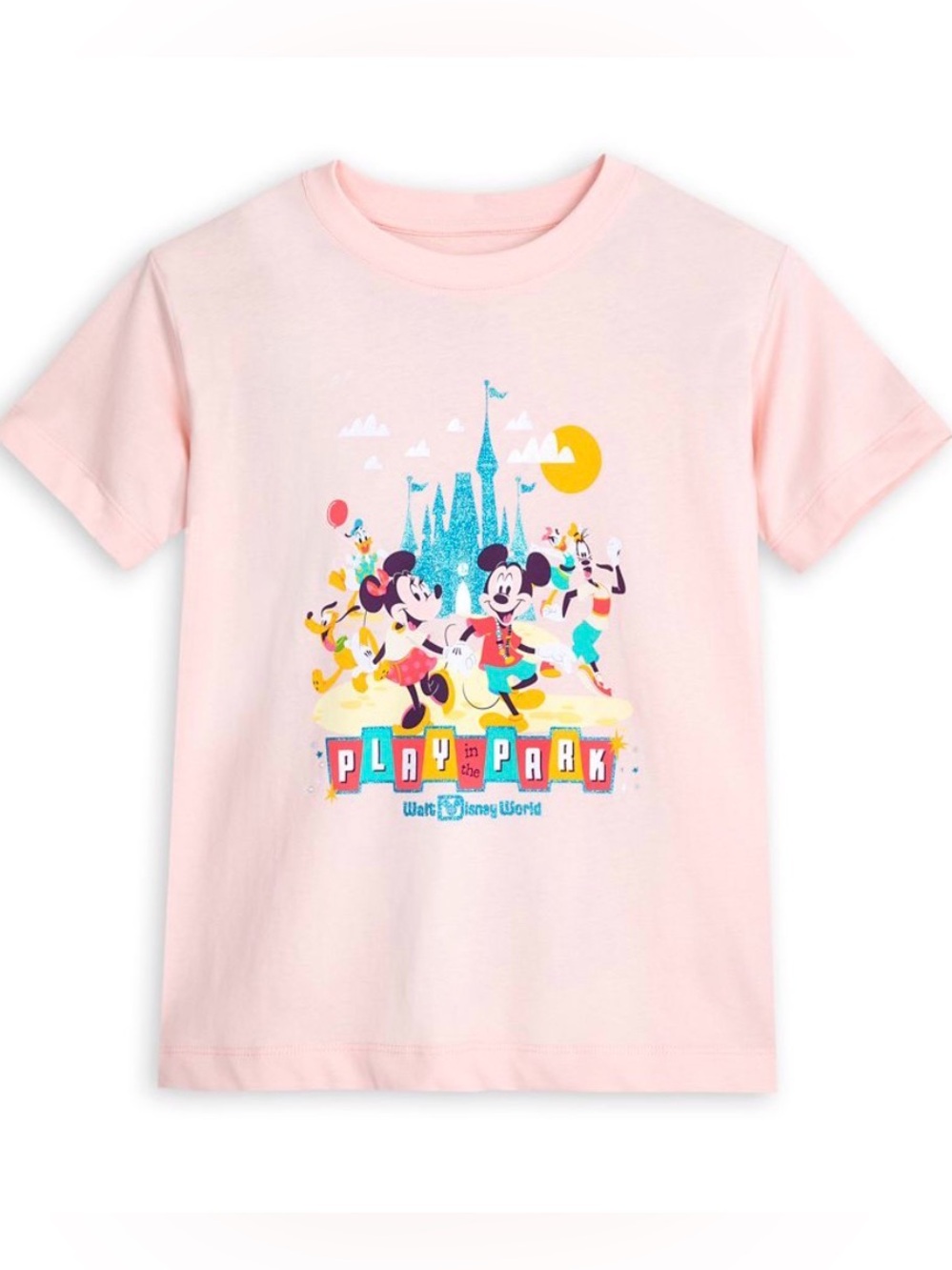 Walt Disney World Exclusive: Play In The Park Girls Tee | Size XS (4)| PeachPink